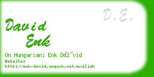 david enk business card